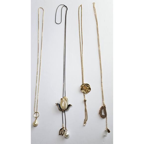Unknown Jewelry - Women's Fashion Adjustable Necklaces Multicolor, Set of 4